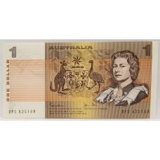 AUSTRALIA 1982 . ONE 1 DOLLAR BANKNOTE . JOHNSTON/STONE . LAST PREFIX DPS 